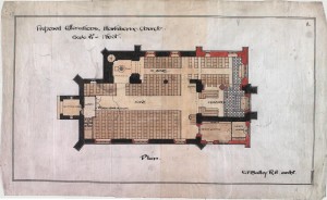 1901 Plan of Hartshorne Church zoomed